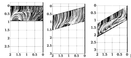 Streamlines close to the surface of the wings